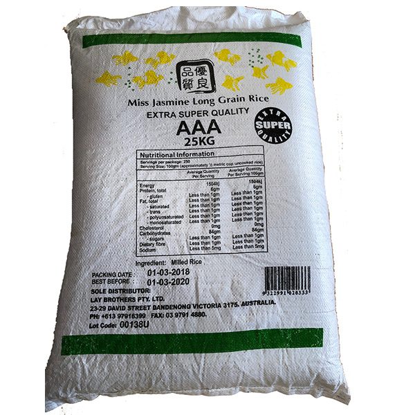 Miss Jasmine rice back