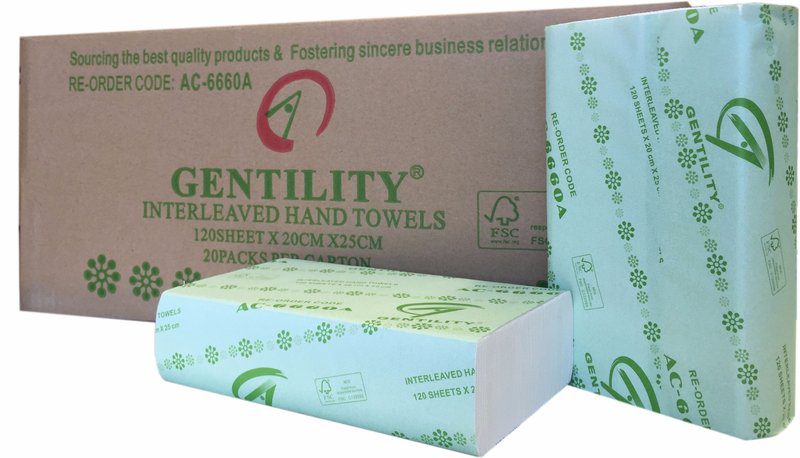 303334 a c gentility compact paper towels 1ply 120sht 20pcks ac 6660a grande