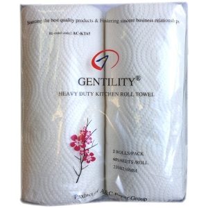 303360 a c gentility kitchen roll towel 2ply 65sht 24rolls ac kt65 01 grande