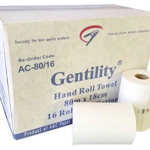305024 a c gentility paper towels 1ply 80m 16 rolls ac 80 16 03 grande