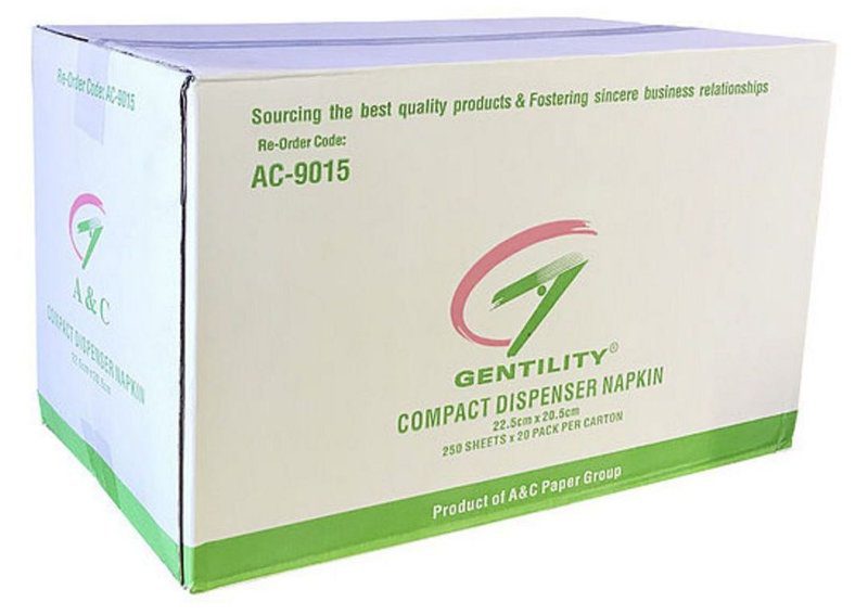 322725 a c gentility compact dispenser napkin 1ply 5000shts ac 9015 04 grande
