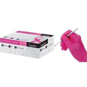 Bastion Nitrile Pink Gloves