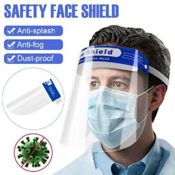 12Pack Safety Full Face Shield Reusable Protection Face Cover Eye Cashier Helmet 