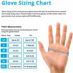 gloves size chart gloves size chart