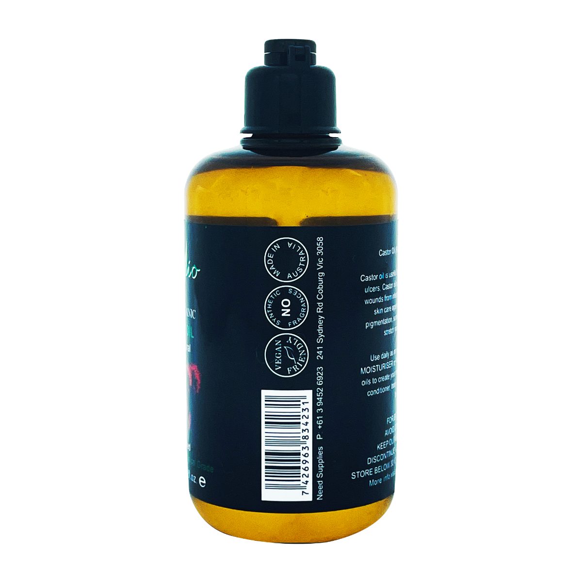 organio castor 300ml side organio castor 300ml side