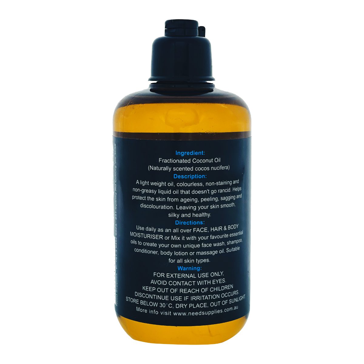 organio coconut 300ml back organio coconut 300ml back