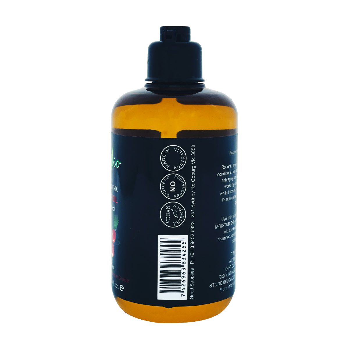 organio rosehip 300ml side