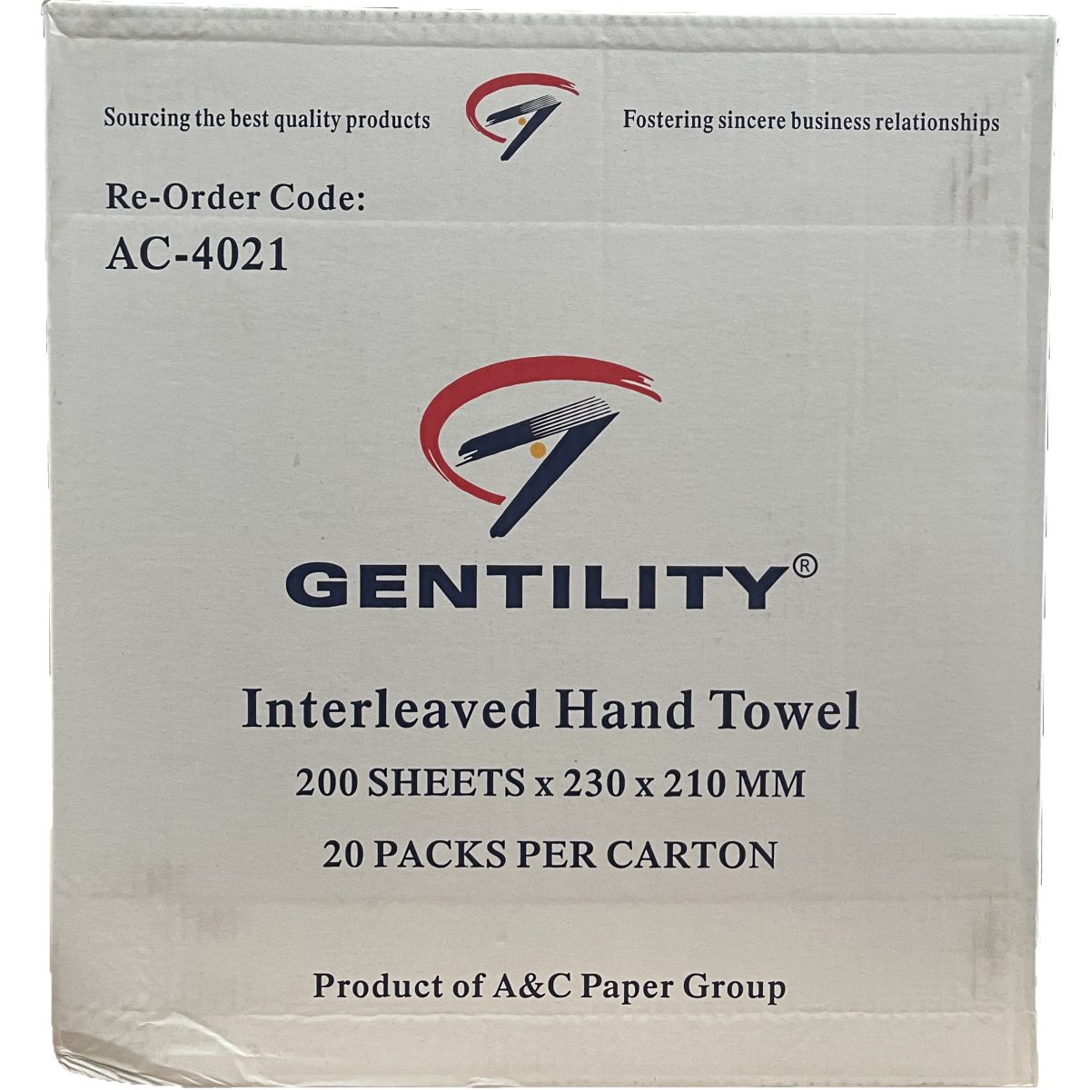 A&C Gentility Premium Interleaved Slimline Paper Towel Hand Towel 1 Ply