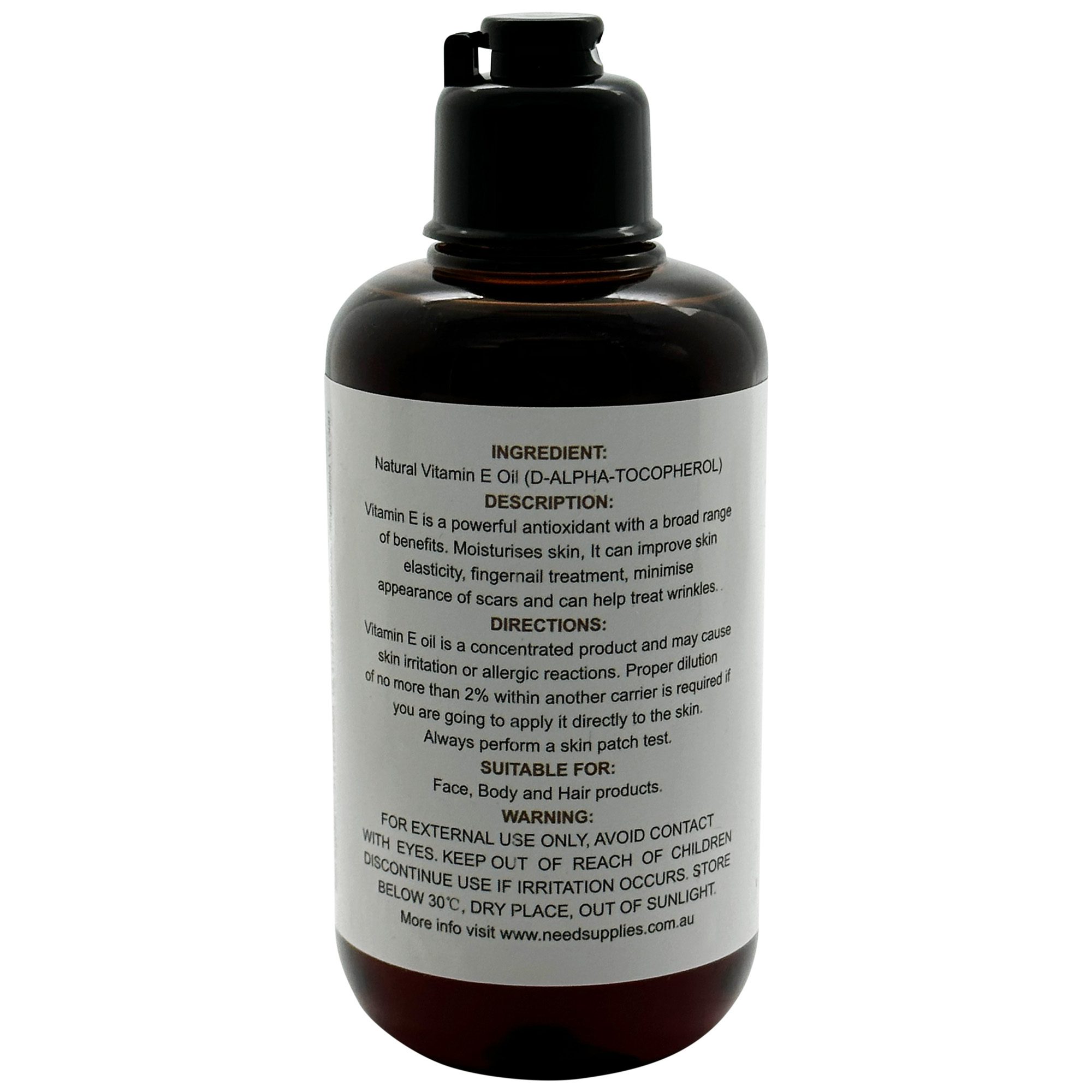 VITAMIN E 200ml back VITAMIN E 200ml back