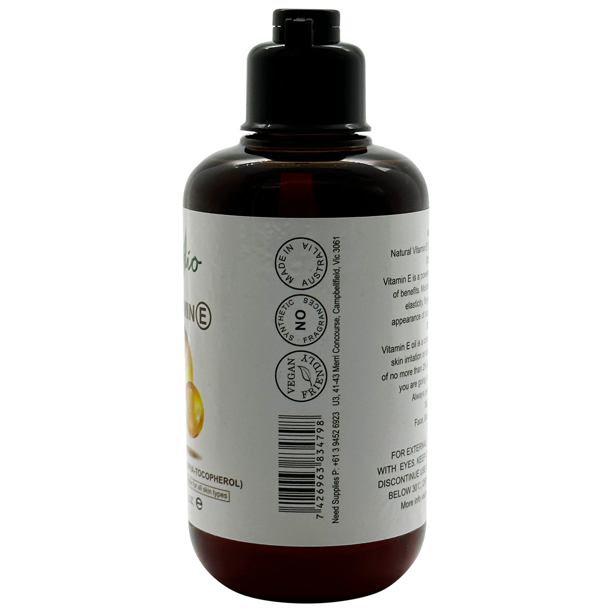 VITAMIN E 200ml side VITAMIN E 200ml side
